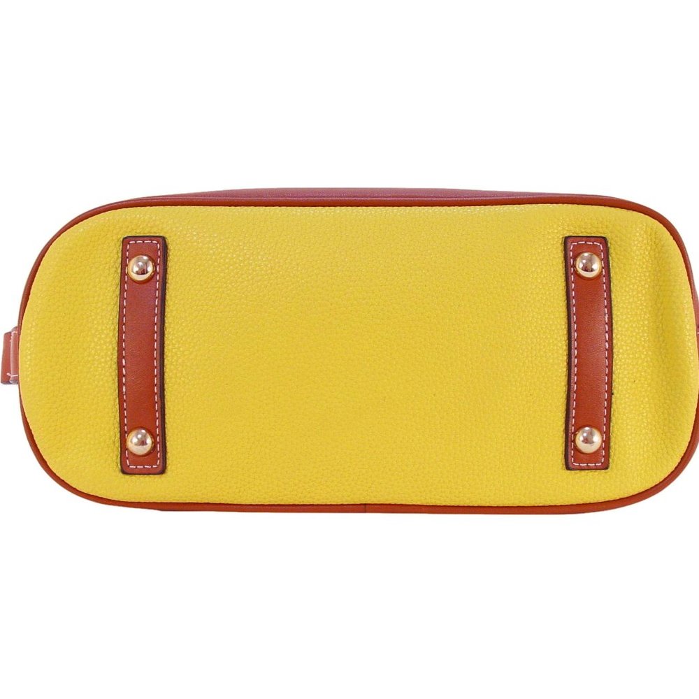 DOONEY & BOURKE $278 Domed Yellow Pebble Zip Cross Body/Satchel - NWOT - Picture 5 of 11